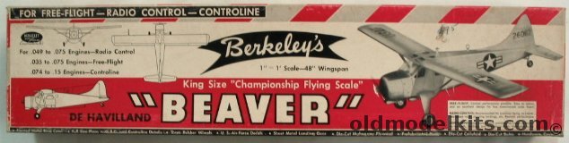 Berkeley 1/12 De Havilland Beaver 'King Size' RC Flying Model Airplane Kit plastic model kit